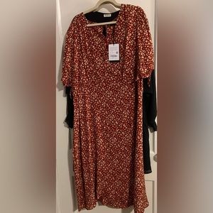 Able Clothing Simone Tie Sleeve dress, size 1X